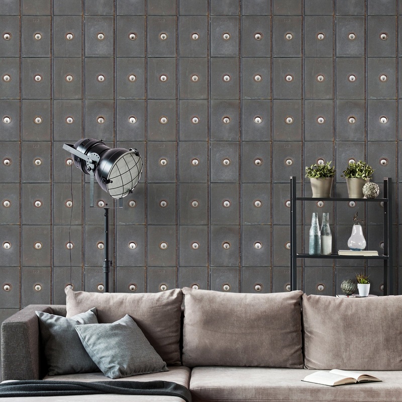 Industrial Metal Cabinets Wallpaper