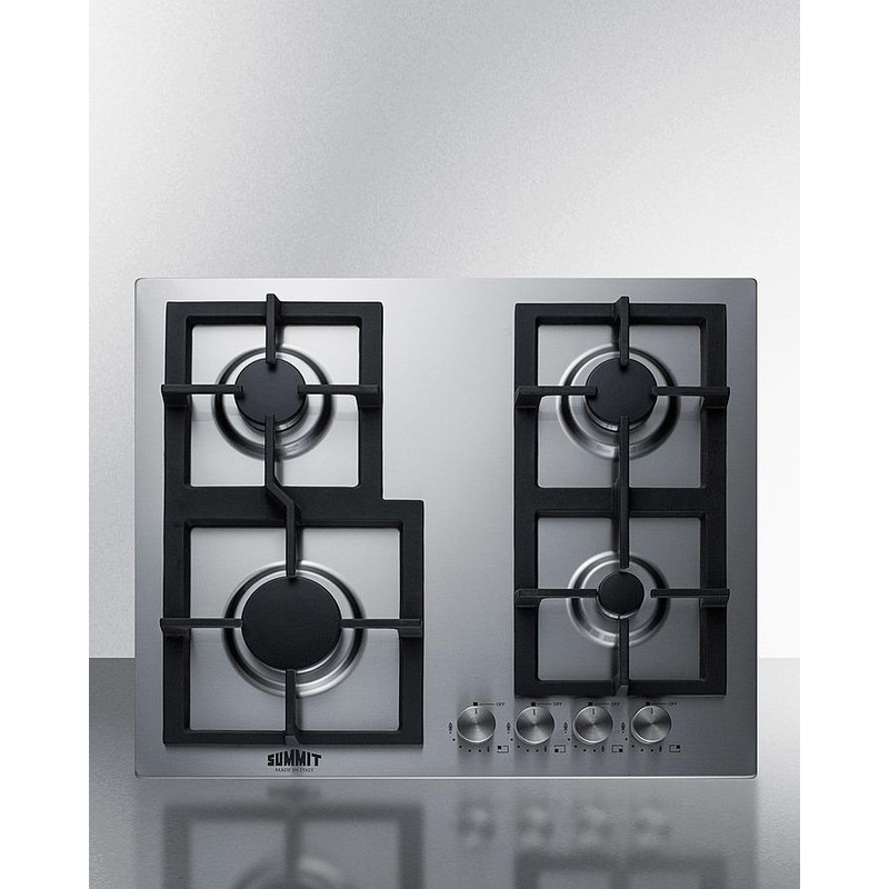 Summit GCJ4SS 24″ Wide 4-burner Gas Cooktop In Stainless Steel