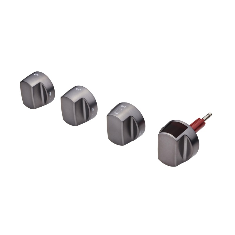 Wolf 9056268 30″ Dual Fuel Brushed Gray Knob Kit