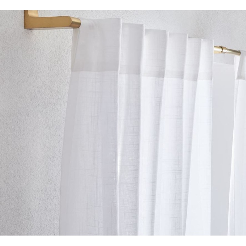 Sheer Crosshatch Curtains Set of 2
