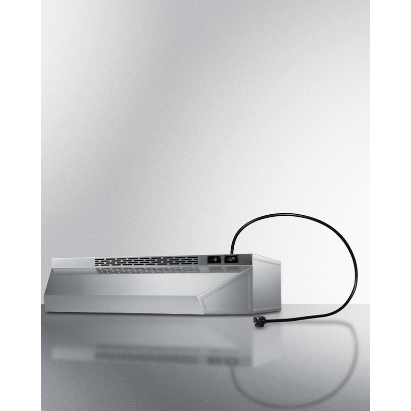Summit H1720PTCRDSS 20″ Under Cabinet Recirculating Range Hood With Plug