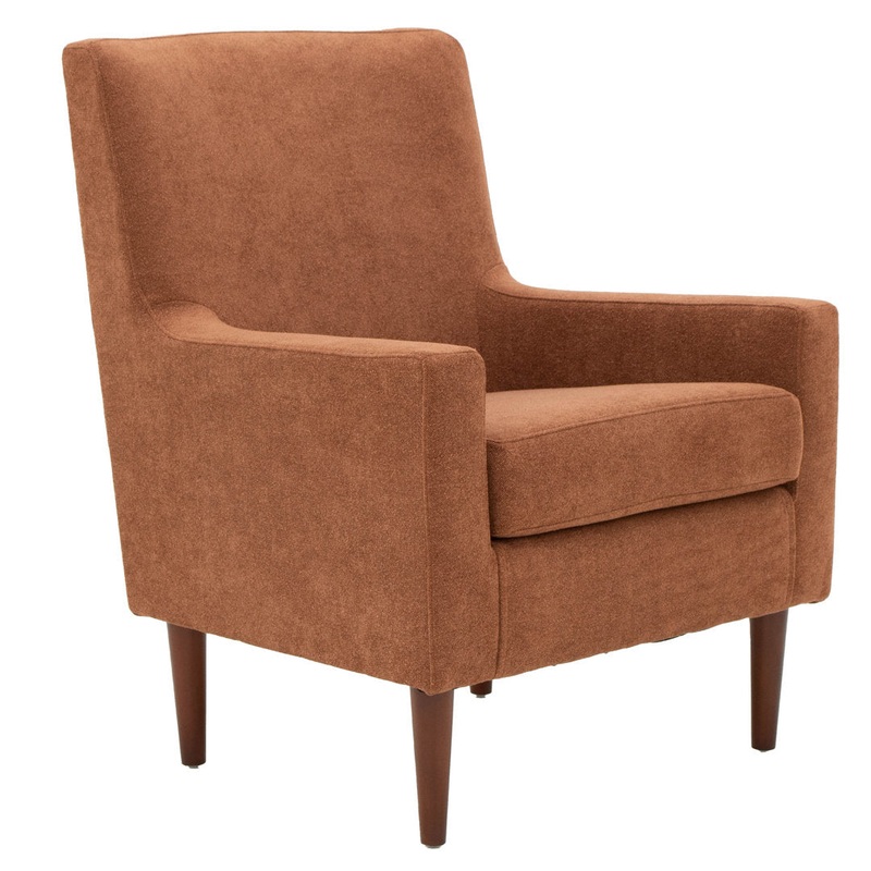 Donham 28″ W Armchair Zipcode Design Leg Color: Brown Fabric OR Leather Type: Orange Polyester Blend