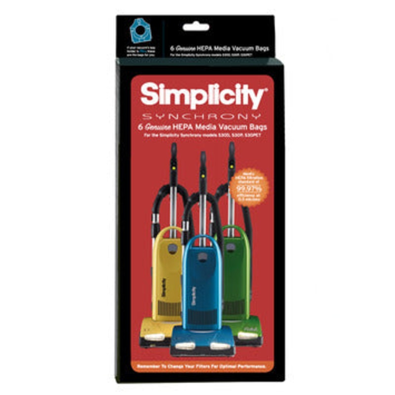Simplicity S30 Synchrony Hepa Bag 6Pk Blue Collar