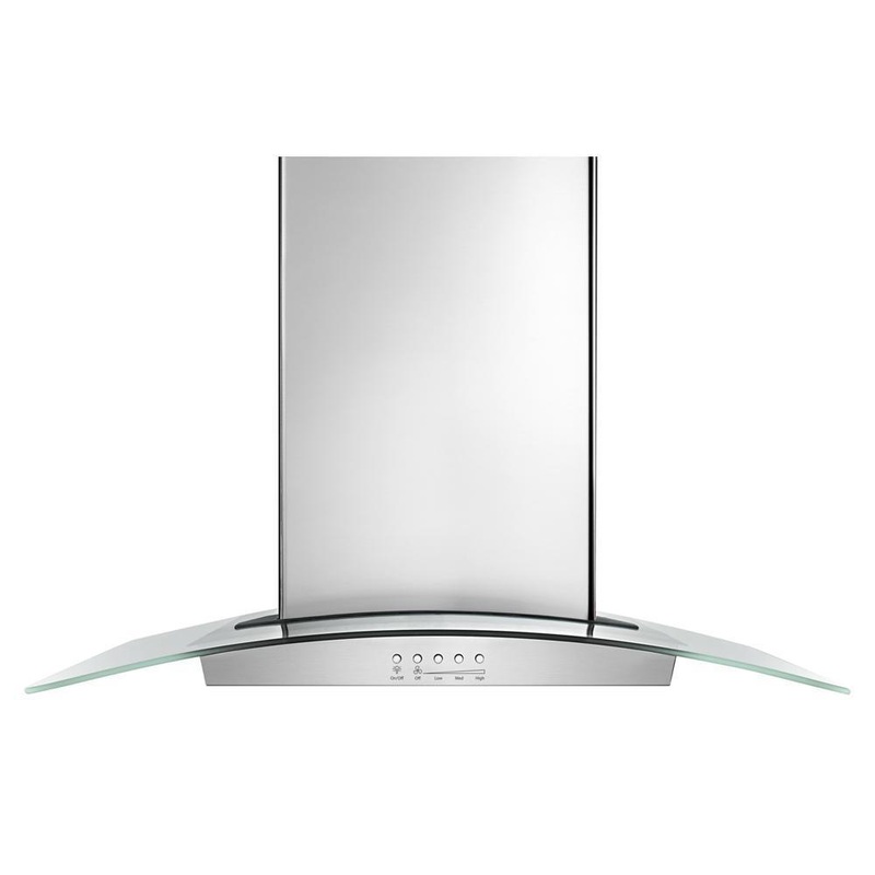 Whirlpool WVI75UC6DS 36″ Modern Glass Island Mount Range Hood