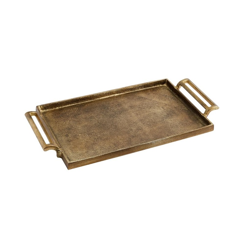 Antiqued Metal Decorative Tray