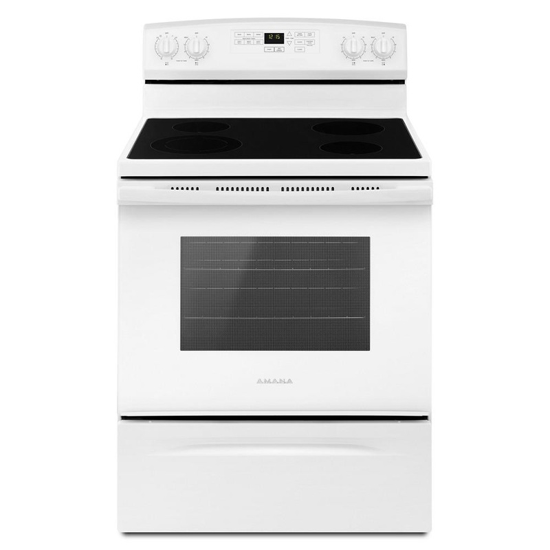 Amana AER6603SFW 30-inch Amana Electric Range with Extra-Large Oven Window