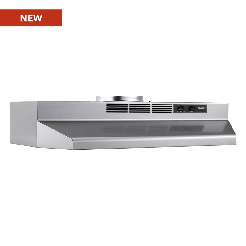 F4030SF Broan 30-Inch Convertible Under-Cabinet Range Hood, Stainless Finish with PrintGuard, 230 MAX Blower CFM