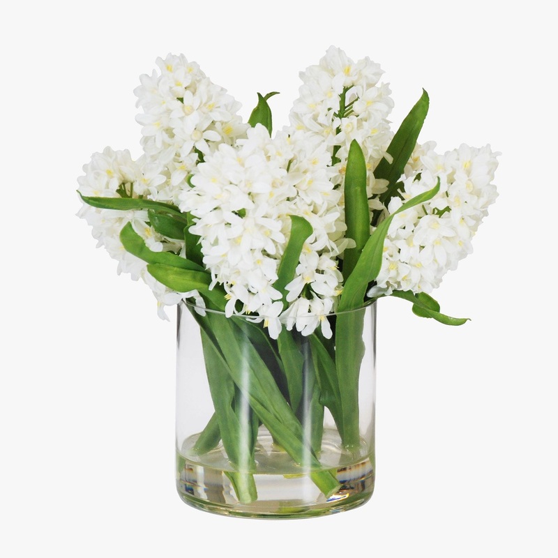 Faux Hyacinth Bouquet Vase