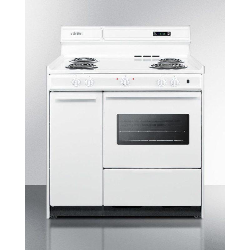 Summit WEM430KW 36″ Wide Electric Coil Top Range
