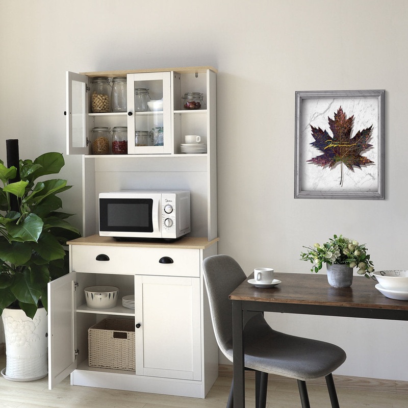 Aralene 70″ Kitchen Pantry Lark Manor Finish: White