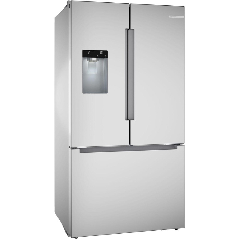 Bosch B36FD10ENS 100 Series, French Door Bottom freezer, multi door, 36”, Brushed steel (with anti-fingerprint), Total No Frost