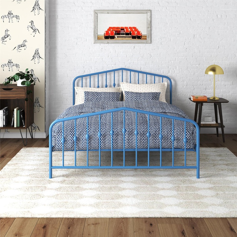 Bushwick Metal Platform Bed Novogratz Color: Sea Blue Size: Queen