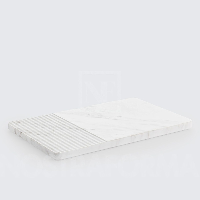 Groove  Plate  Marble – FLOOR MODEL***Moving Sale****