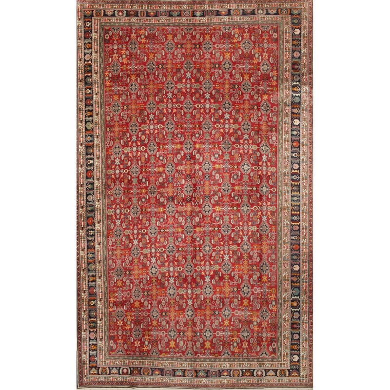 Traditional Red/Beige/Brown Area Rug Bungalow Rose Rug Size: Rectangle 3′ x 5′