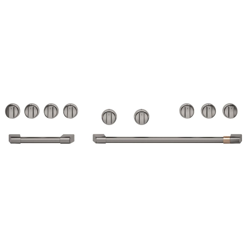Cafe CXPR8HKPTBT Caf(eback) 48″ Brushed Black Handle & Knob Set for Pro Range and Rangetop