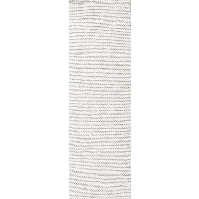 Dunanney Hand Braided Ivory Area Rug Dakota Fields Rug Size: Runner 2′ 8″ x 12′