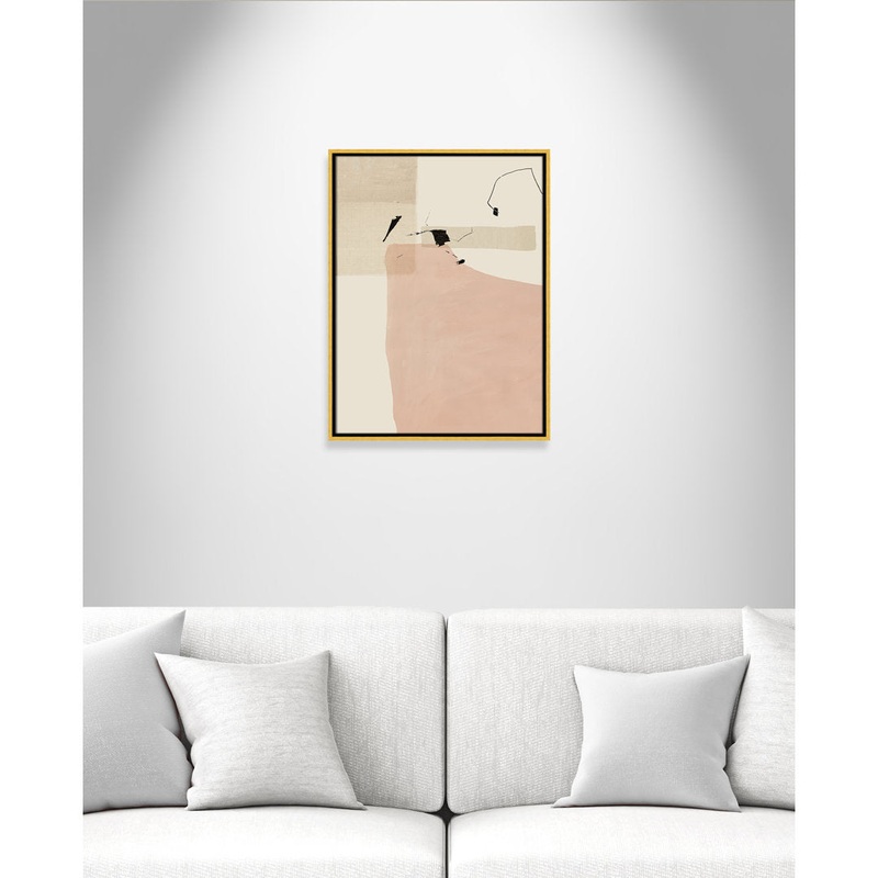 Soft Tempo – Floater Frame Painting on Canvas Joss & Main Frame Color: Gold Framed Size: 25.5″ H x 19.5″ W