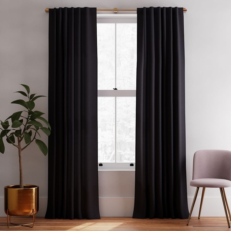 Solid European Flax Linen Curtain