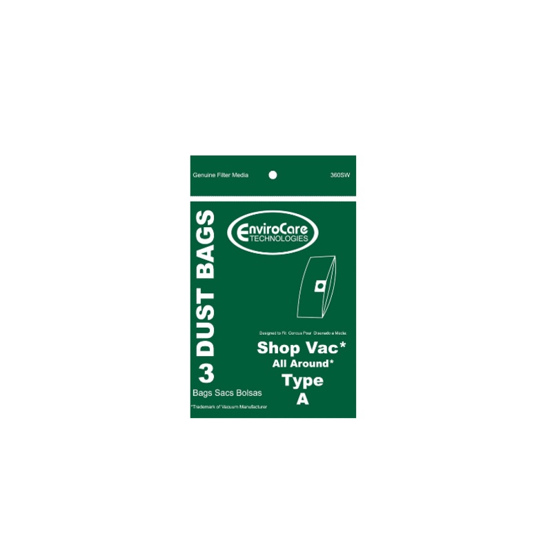 ShopVac All Around Type A Bags – Generic