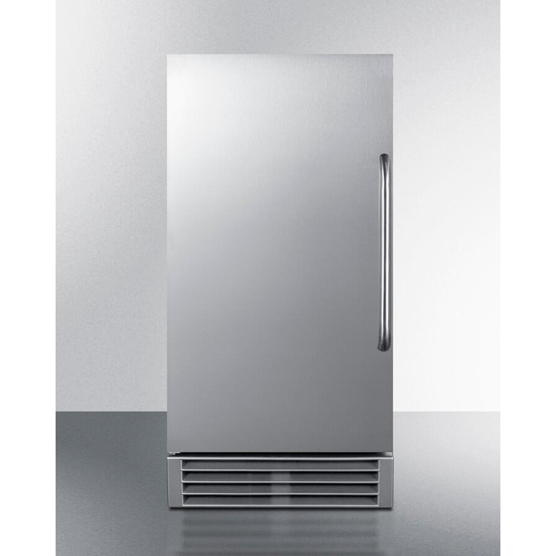 Summit BIM44GCSS 15″ Wide 50 Lb. Built-In Undercounter Commercially Listed Clear Icemaker With Automatic Defrost, Internal Pump, And Complete Stainless Steel Exterior