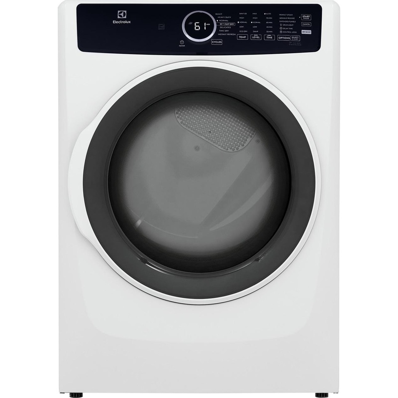 Electrolux ELFE7437AW Front Load Perfect Steam Electric Dryer with Instant Refresh – 8.0 Cu. Ft.