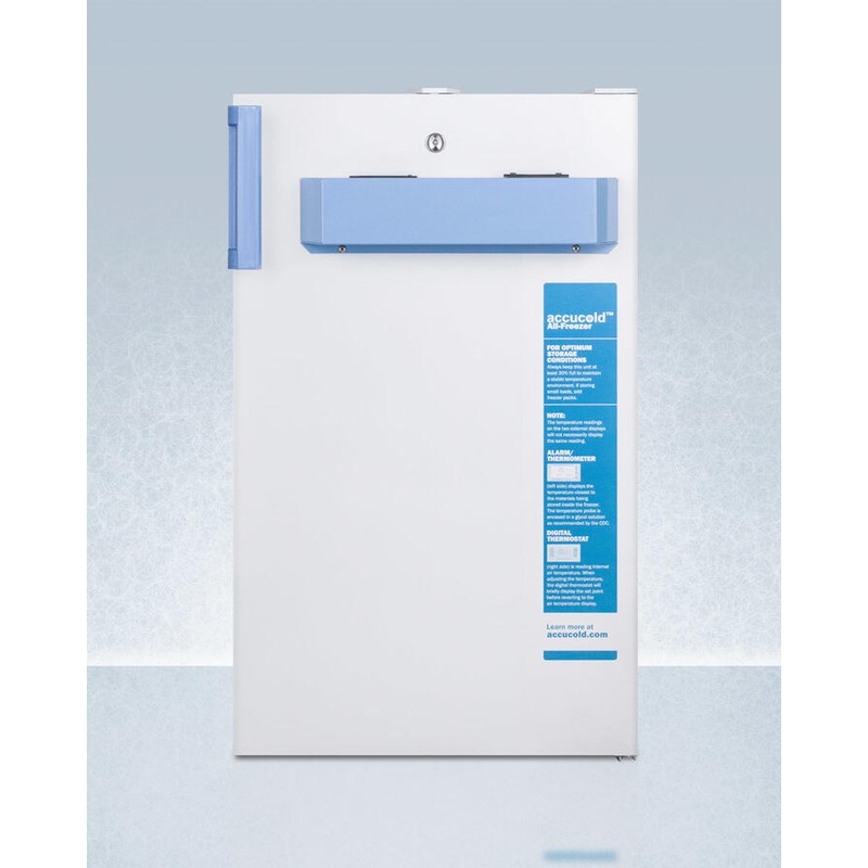 Summit FS407LBIMED2ADA Built-In Undercounter Medical/Scientific All-Freezer In Ada Height, With Front Control Panel Equipped With A Digital Thermostat And Nist Calibrated Thermometer/Alarm