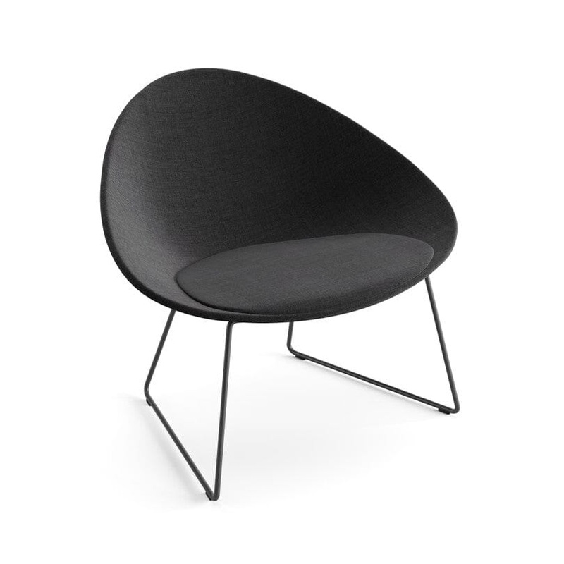 Adell Sled Base Lounge Chair With Fully Upholstered