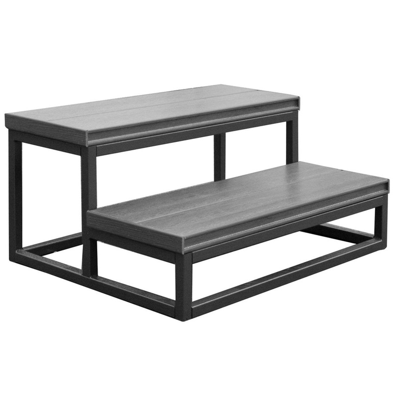 2 Tier Spa Steps Cal Metro Color: Mist Size: 14″ H x 30″ W x 21″ D