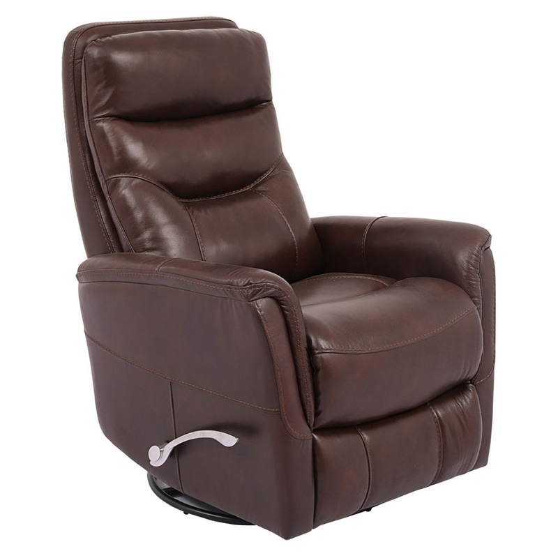 30″ Top Grain Leather Manual Swivel Glider Recliner with Flared Arms Red Barrel Studio Upholstery Color: Robust Genuine Leather
