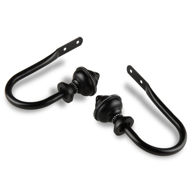 Bane Curtain Holdback (Set of 2) Alcott Hill Color: Black