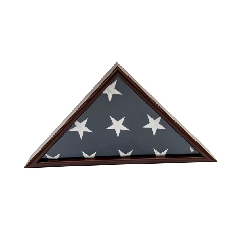 Burial/Funeral/Veteran Flag Elegant Display Case DECOMIL
