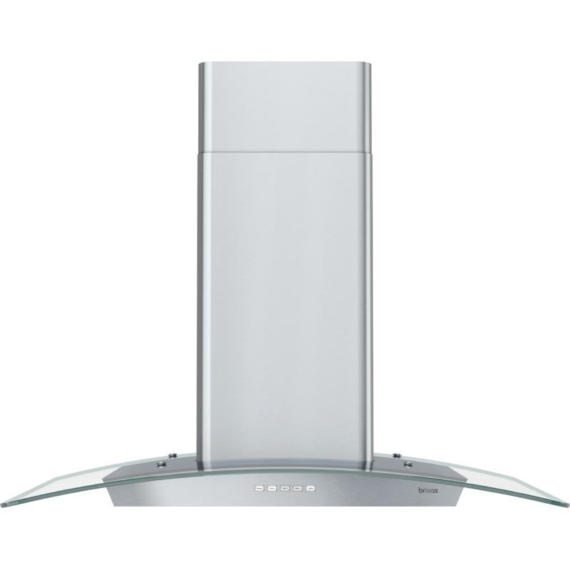 Zephyr BMIE30DG Brisas Curved Glass Wall, 30″ G, Act, Led
