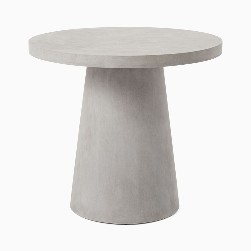 Concrete Pedestal Round Dining Table-32″