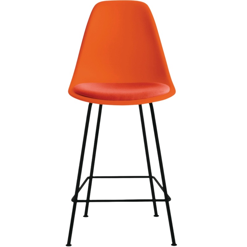 Eames Molded Plastic Stool with Seat Pad