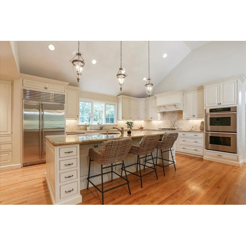 Glenwood Traditional Cream Kitchen with Island, Granite Countertops & Appliances