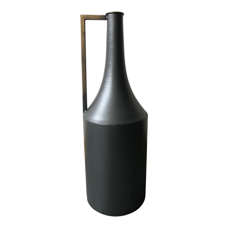 Sleek Angular Metal Vase
