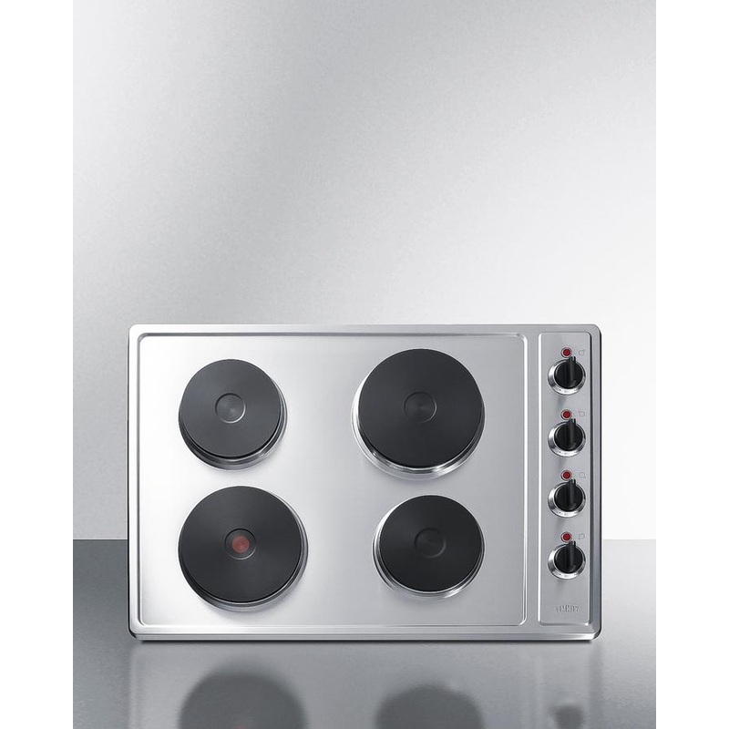Summit CSD4B300 30″ Wide 208/240V 4-Burner Solid Disk Cooktop