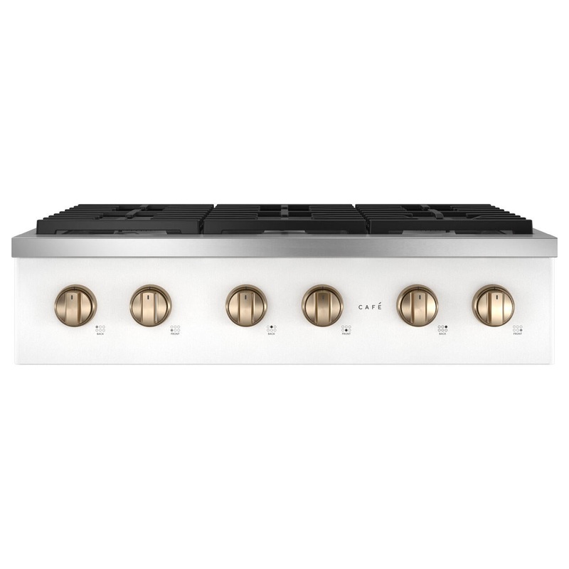 Cafe CGU366P4TW2 Caf 36″ Commercial-Style Gas Rangetop With 6 Burners (Natural Gas)