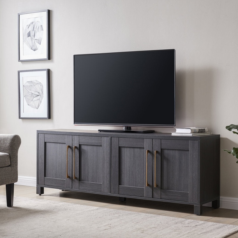 Chabot TV Stand for TVs up to 78″ Latitude Run Color: Charcoal Gray