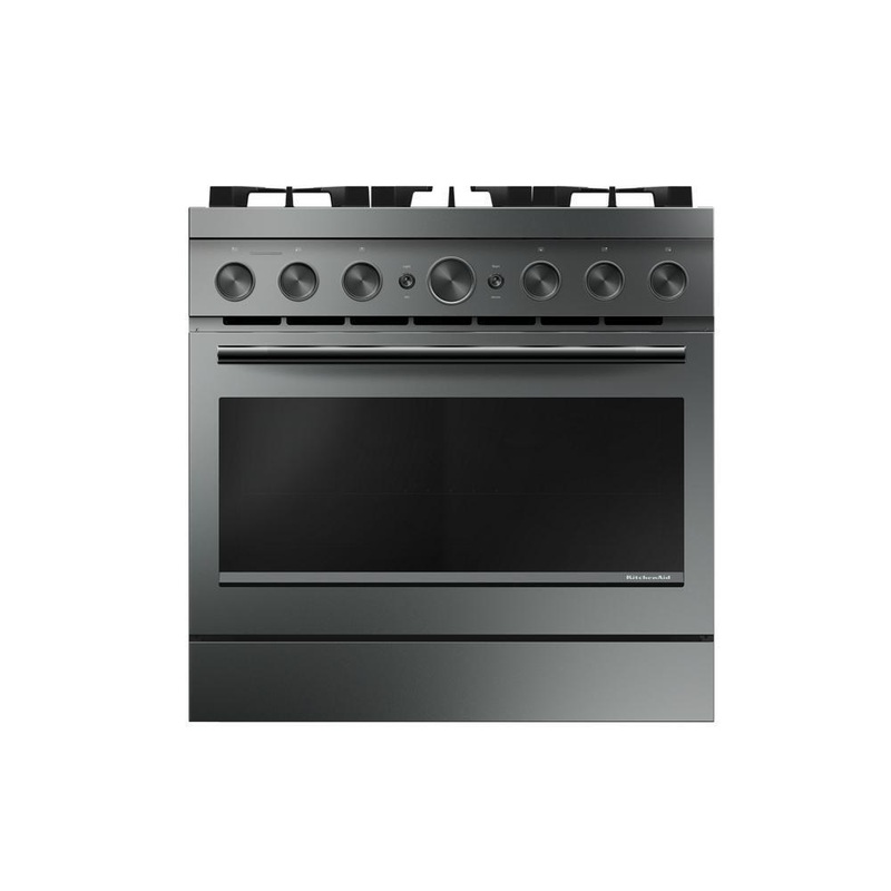 Kitchenaid KFDS936SJP 36-Inch 6 Burner Commercial-Style Dual Fuel Range With No Preheat Air Fry Mode