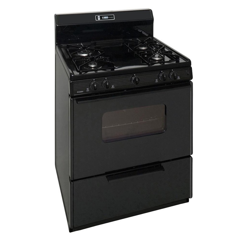 Premier SMK220BP 30 in. Freestanding Sealed Burner Spark Ignition Gas Range in Black