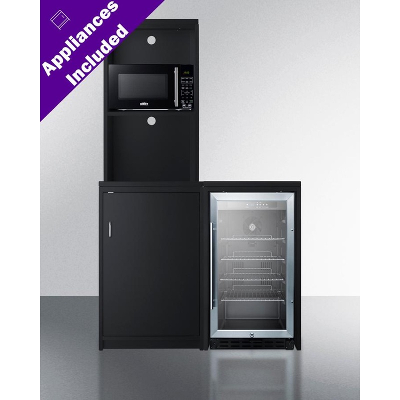 Summit CWSUITE43G 43″ Wide Casework Suite With Beverage Center And Microwave, Ada Height